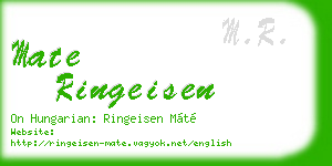 mate ringeisen business card